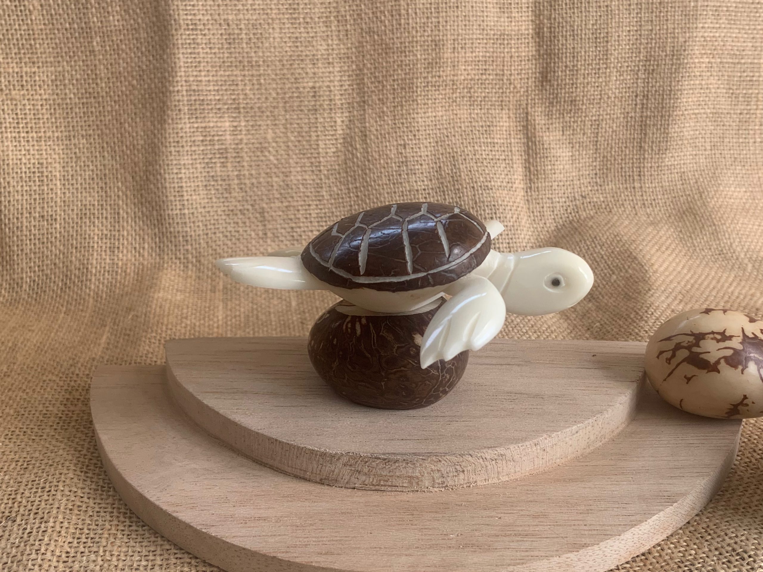 Figurine Tortue En Famille Résine Italienne Fait Main Déco Maison Unique